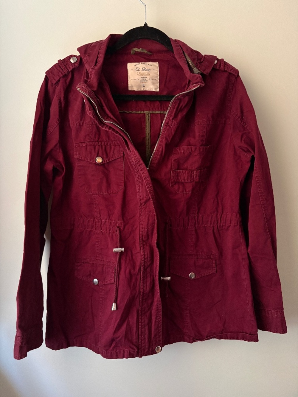 Burgundy Utility Jacket